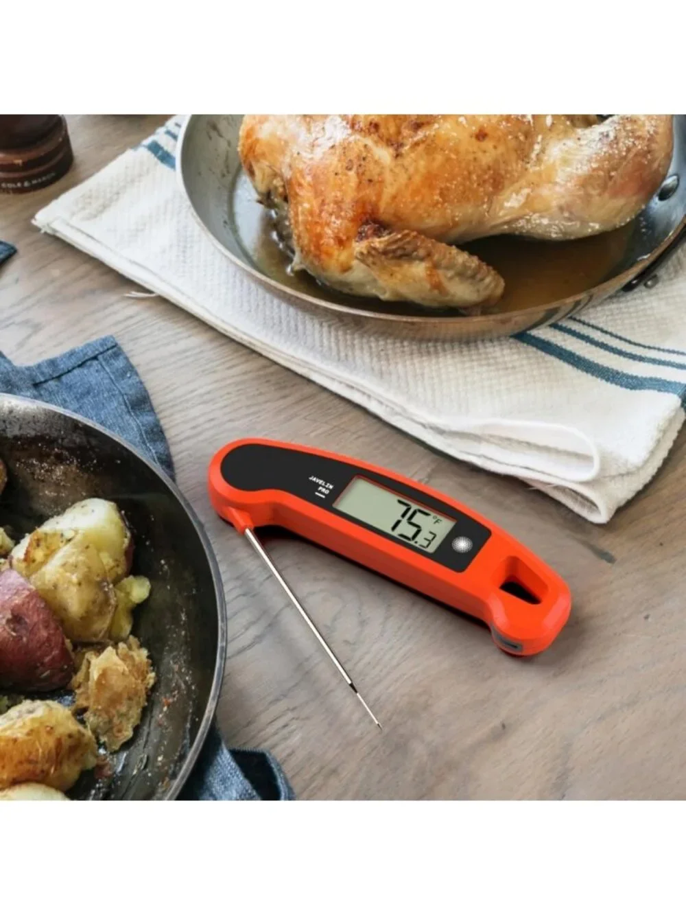 Ultra-Fast 2-Second Digital Meat Thermometer for Grill & Cooking, Backlit, Water